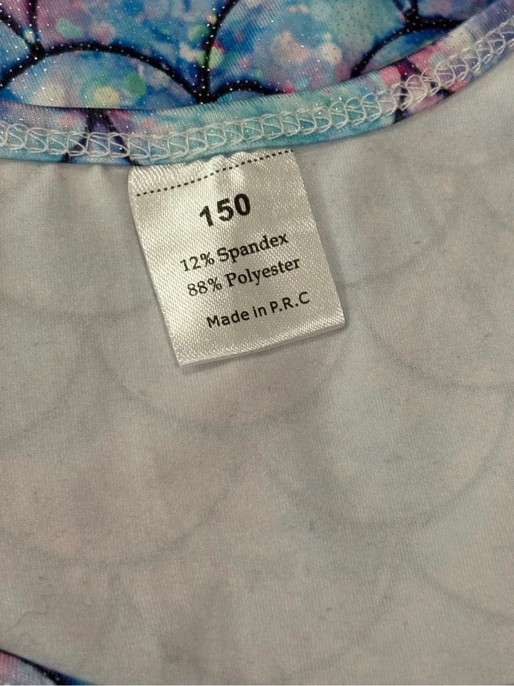 Mermaid Scale Gymnastics Unitard Girls Size 150 (10/12)